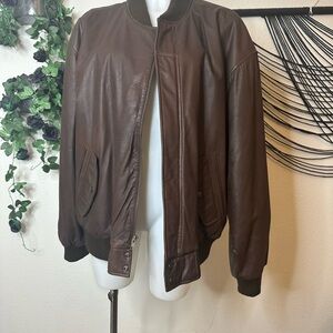 Men's Chocolate Brown Bomber Jacket